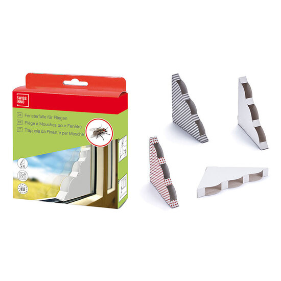 Swissinno Raamval voor vliegen 4 stuks