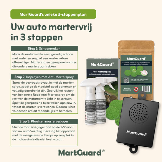 MartGuard® martervrij 3-stappenplan voor auto's (complete set)