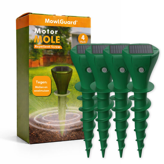 MowlGuard® mollenverjager op zonne-energie met trilfunctie (4 stuks)