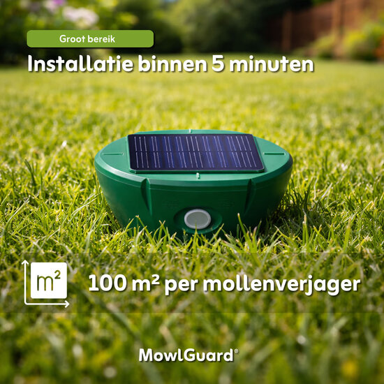 MowlGuard® mollenverjager op zonne-energie met trilfunctie (4 stuks)