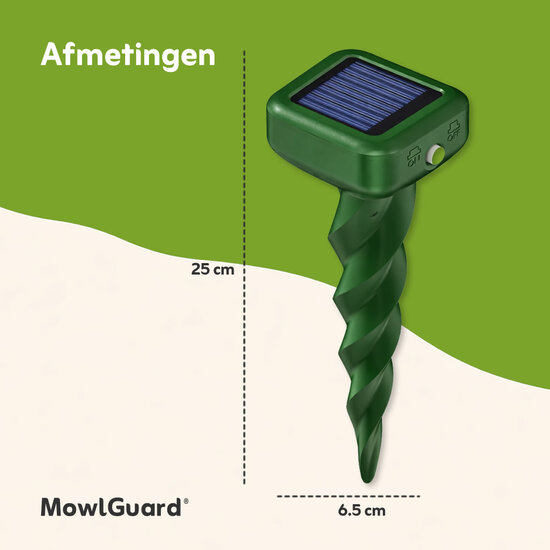 MowlGuard® mollenverjager Square op zonne-energie (2 stuks)