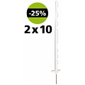 Gallagher Vario paal 1 meter wit (2x10 stuks)