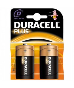 Batterij Plus type D (2 stuks)