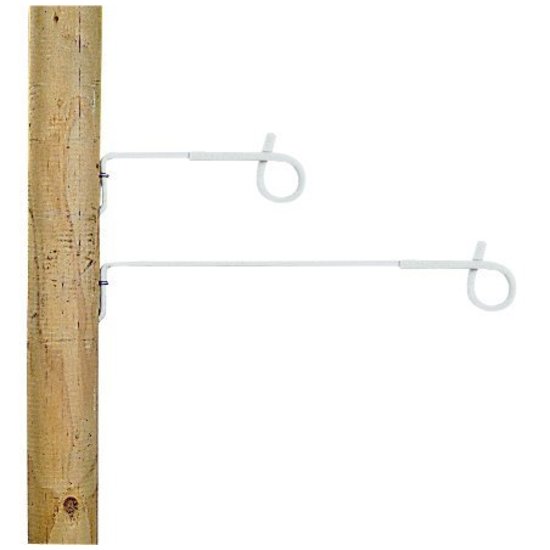 Gallagher Afstandisolator krulstaart wit 40 cm 10 st