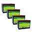 Pulsara Alkaline batterij 9V/160Ah groot (4-pack)