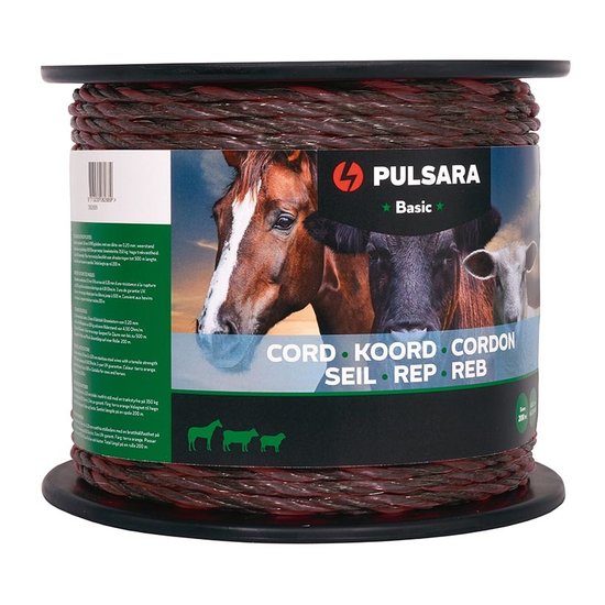 Pulsara Schrikkoord Basic 5 mm 200 m terra