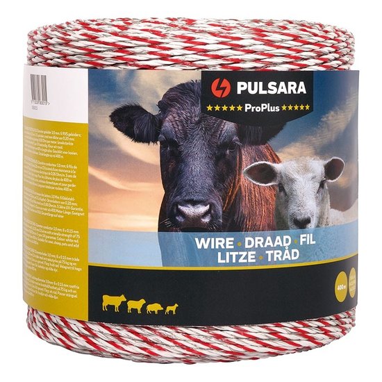 Pulsara Schrikdraad Pro Plus 400 m wit