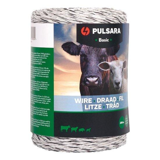 Pulsara Schrikdraad Basic 200 m wit