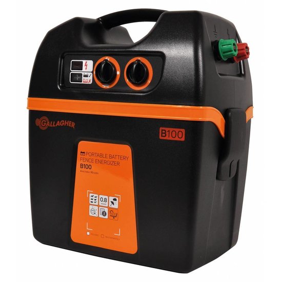 Gallagher Accu/Batterij apparaat B100 + 2x gratis 9V/175Ah batterij