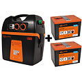 Gallagher Accu/Batterij apparaat B100 + 2x gratis 9V/175Ah batterij