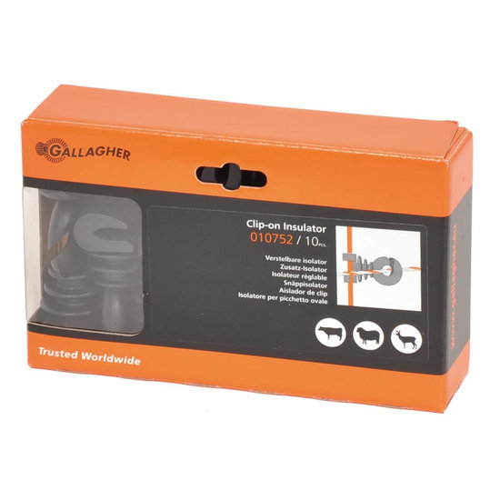 Gallagher Verstelbare isolator voor veerstalen paal 10 st
