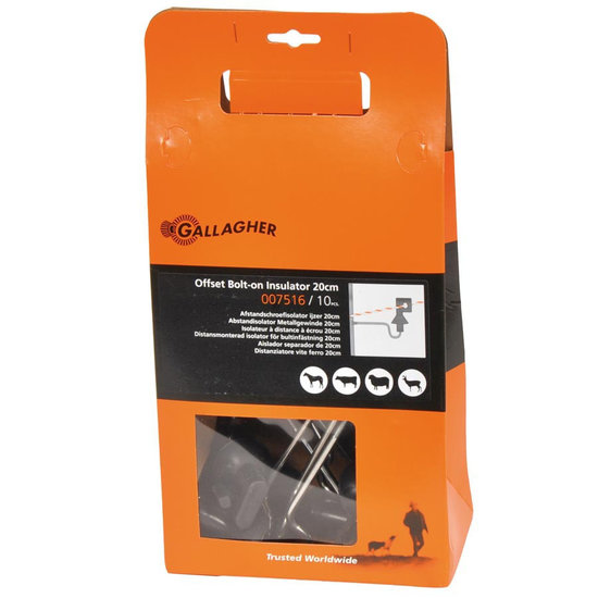 Gallagher Afstandisolator met moer 20 cm 10 st - Outlet