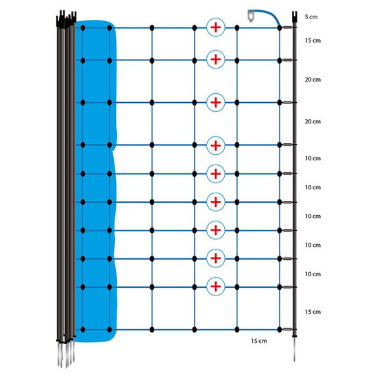 Gallagher Wolvennet, Blauw 120/2W17/B-50m | 2ekans