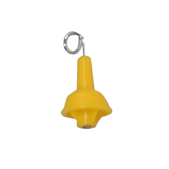 Pulsara Topisolator geel met piggy back voor veerstalen paal (50)