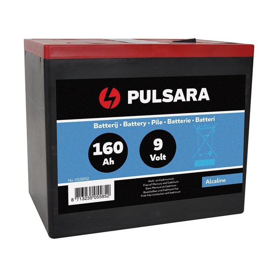 Pulsara Alkaline batterij 9V/160Ah groot