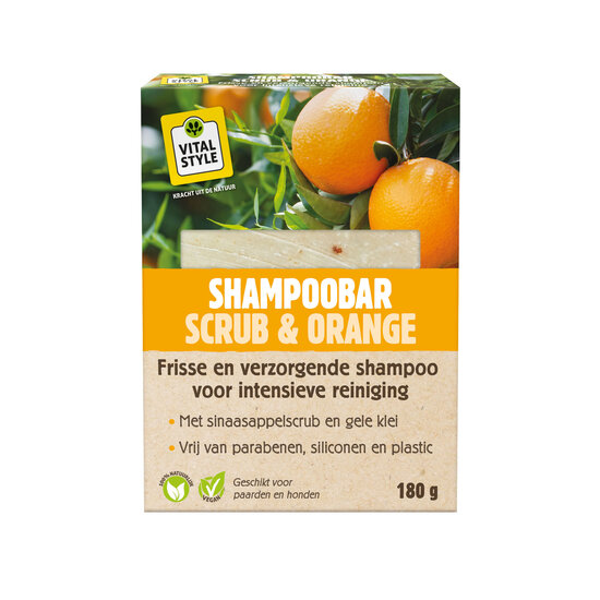 VITALstyle Shampoobar Scrub & Orange - voor honden en paarden