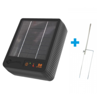 S6 solar schrikdraadapparaat incl. batterij + gratis aardpen
