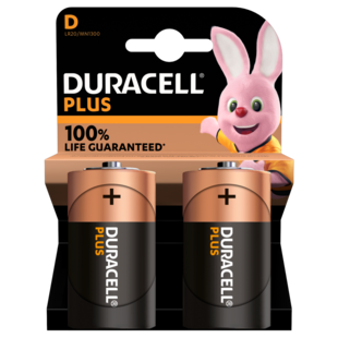 Batterij Plus type D (2 stuks)