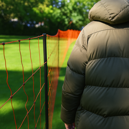 Euronetz Premium wolvennet oranje 145cm, 50m (dubbele pen)