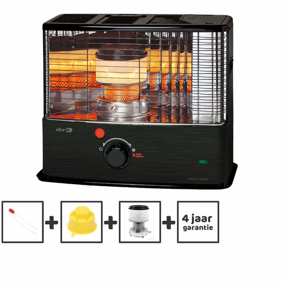 Zibro kouskachel dubbelbrander RC 32 + omvalbeveiliging (tot 110 m³)