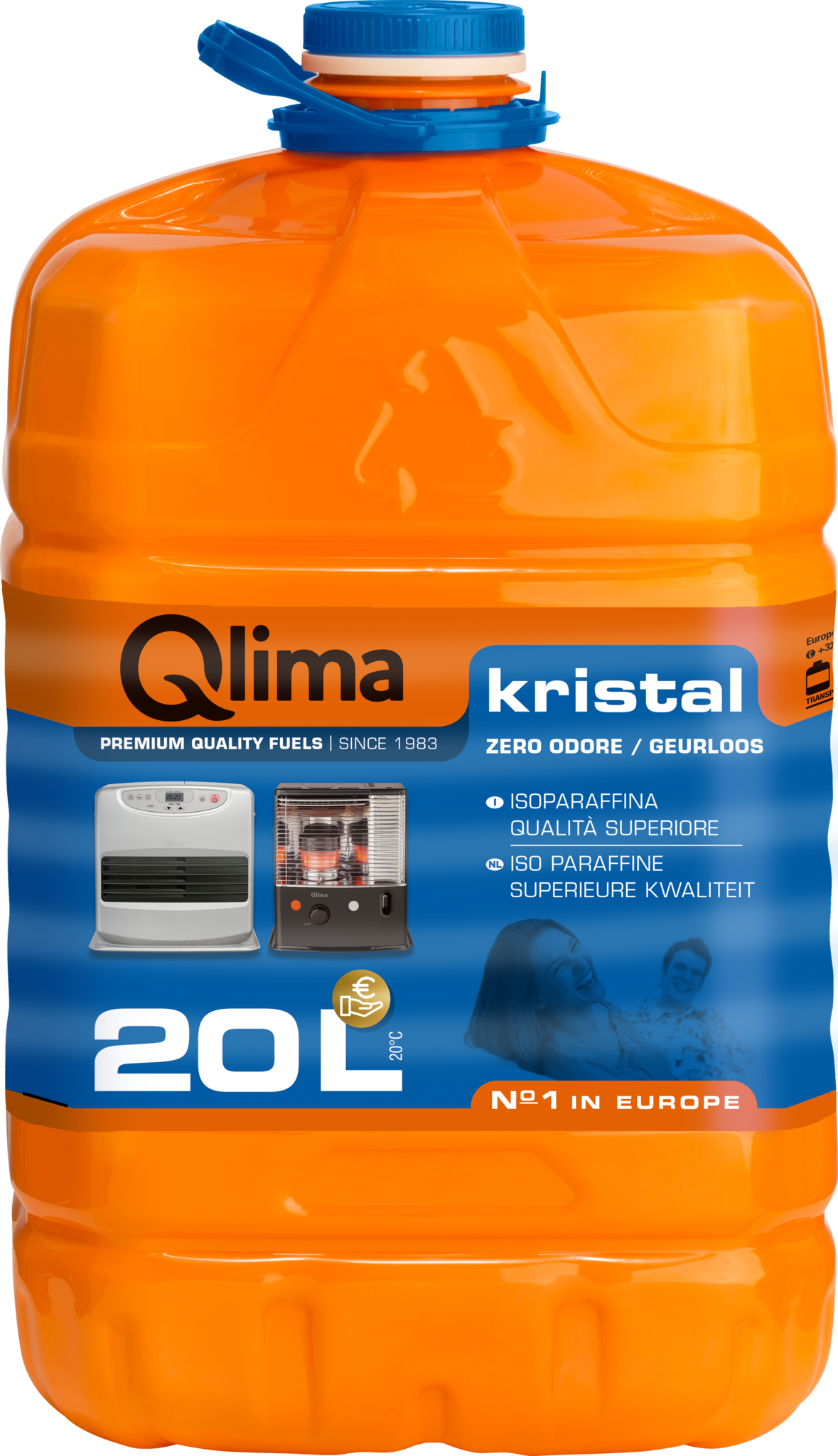 Kiwi marketing extract Qlima geurloze kachelbrandstof Kristal 20 liter | Climatewebshop.com