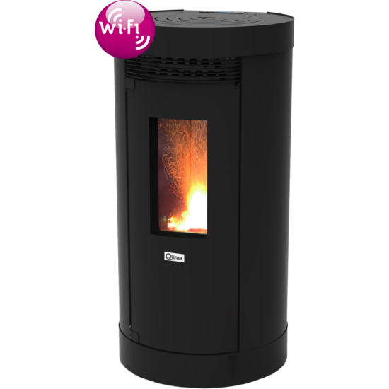 Qlima Pelletkachel Amadea 116 black (tot 285 m³)