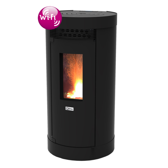 Qlima Pelletkachel Amadea 116 black (tot 285 m³)