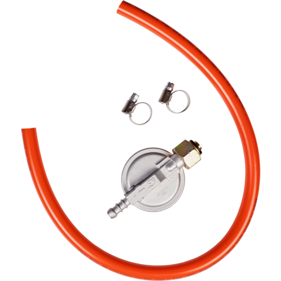 Qlima Gasslang met drukregelaar voor gasbarbecue/gaskachel