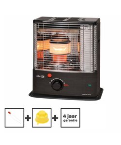 kouskachel dubbelbrander RC 4027 + CO2  sensor & omvalbeveiliging (tot 95 m³)