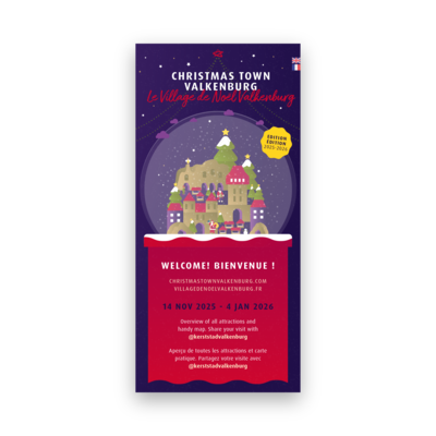 Gem. Valkenburg a/d Geul Kerststad Valkenburg plattegrond 2025/2026 Engels/Frans