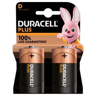 Batterij Plus type D (2 stuks)