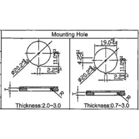 schakelaar met 'beacon light' symbool 12-24V