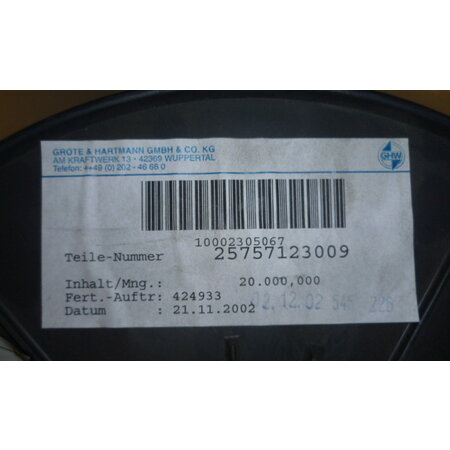 25757123009 splicing terminals reel 20.000 stuks