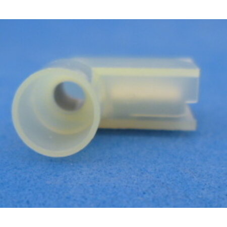 6.3 mm schuifstekker geel haaks