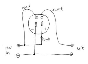 Auto aansteker aansluiting + amperemeter