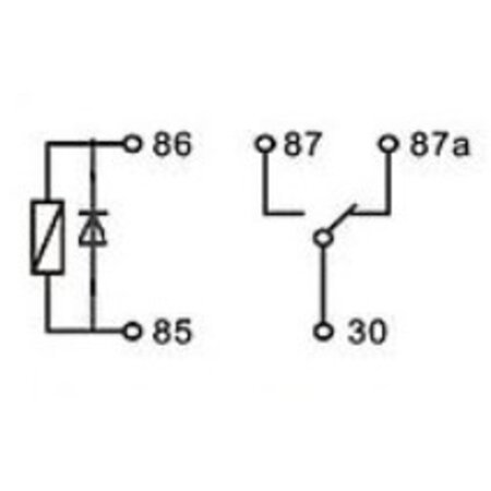 268990 relais wissel met diode