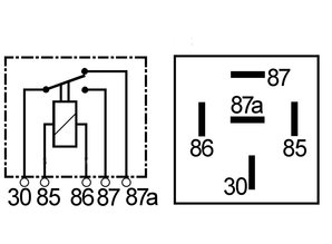 MINI-12-C  Relais 12V wissel 30/40A