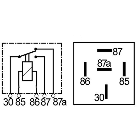 MINI-12-C  Relais 12V wissel 30/40A