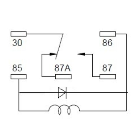 Relais wissel + diode ISO 280 footprint 12V