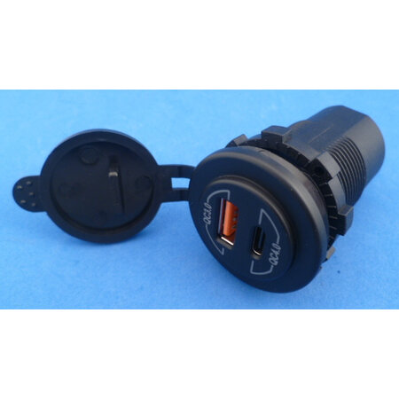 USB.QC.3.4  USB laadaansluiting USB A+C