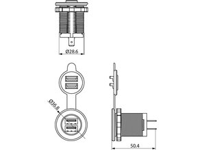 USB-195 USB-laadaansluiting