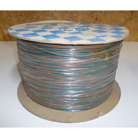 Draad  0,65 mm2 groen/oranje 1000 meter