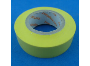 PVC tape 15 mm geel 10 meter