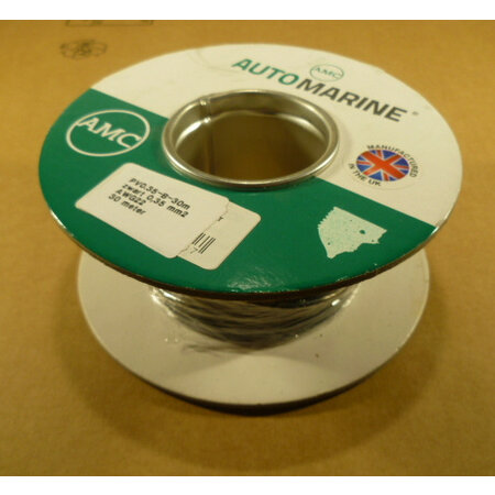 Draad 0,35 mm2 zwart 30 meter