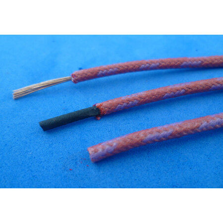 Antiek draad 0,65 mm2 rood/paars