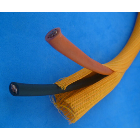 Flexo F6 open gevlochten kous 3/4 - 19 mm oranje