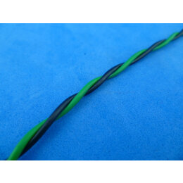 2 x 0,5 mm2 lichtgroen-zwart twisted pair