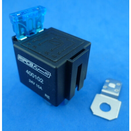 400102 relais maakkontakt 24V-15A met zekering