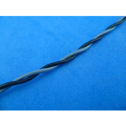 2 x 0,5 mm2 grijs-zwart twisted pair