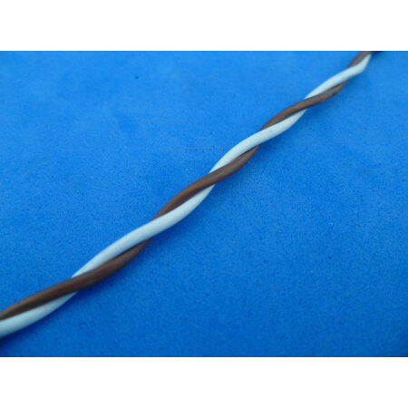 2 x 0,5 mm2 wit-bruin twisted pair